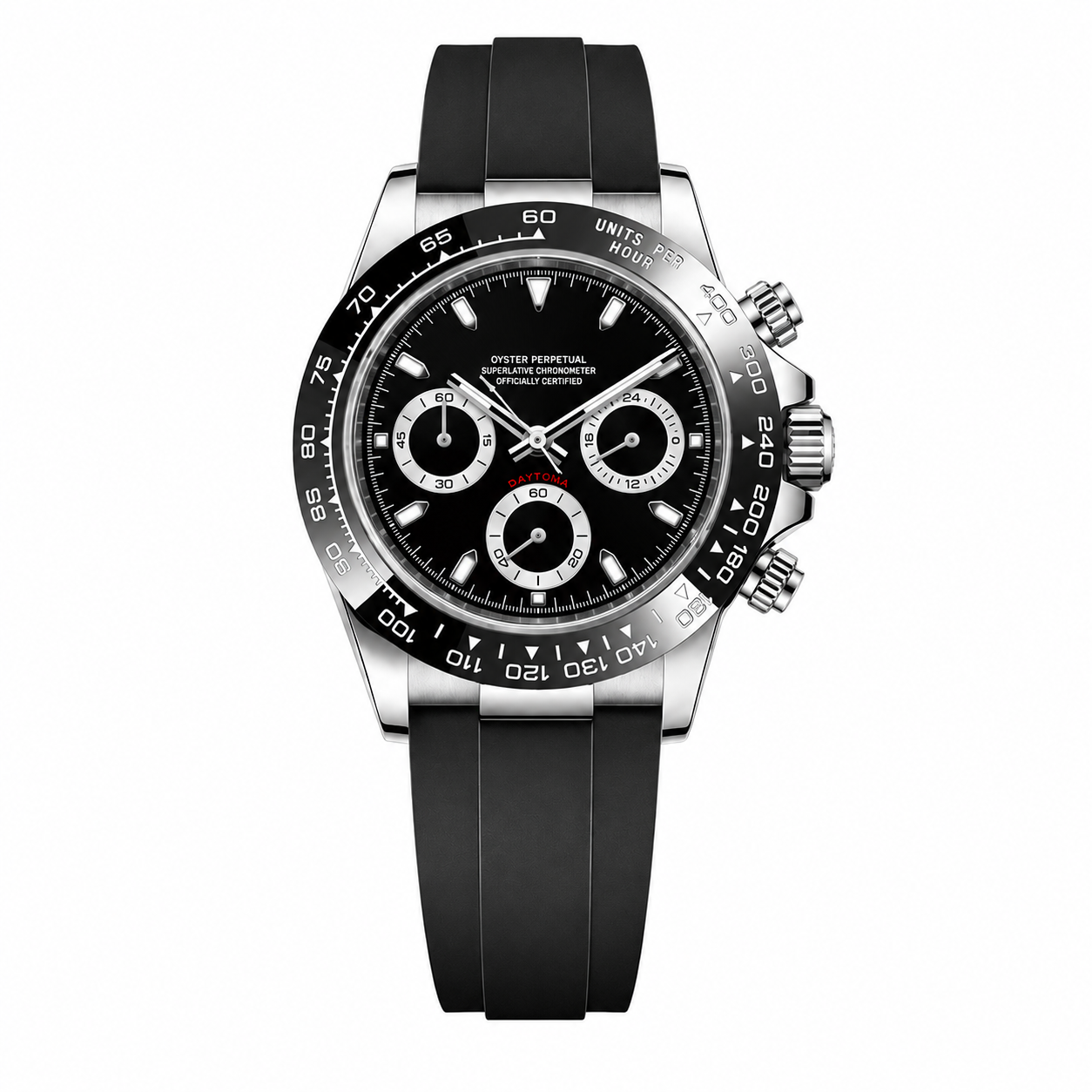 Daytona Black Silver Oysterflex