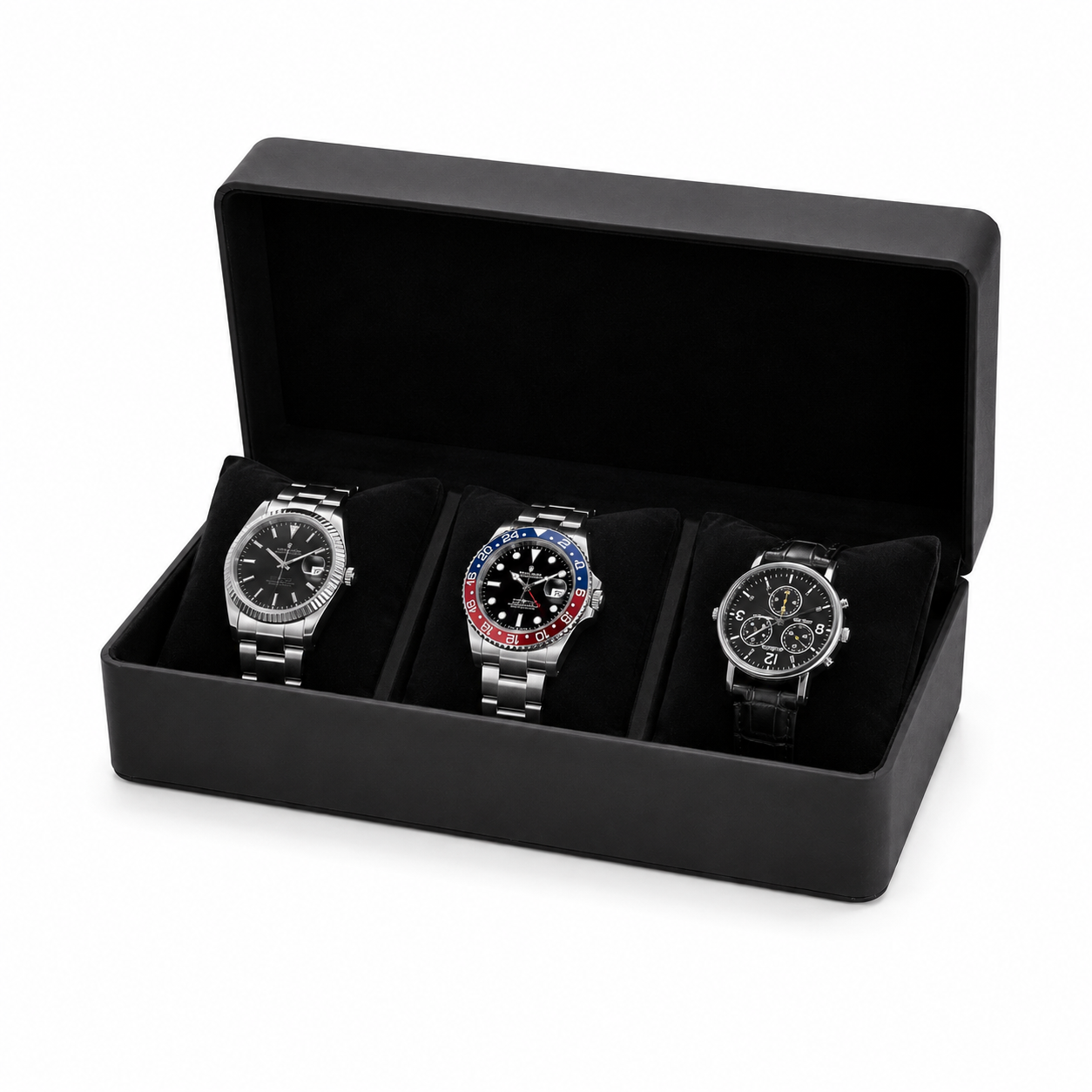 Etui en Cuir pour 3 montres