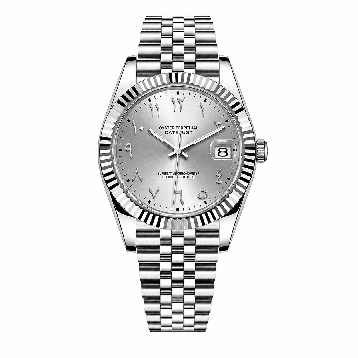 DateJust Silver Arabic Dial