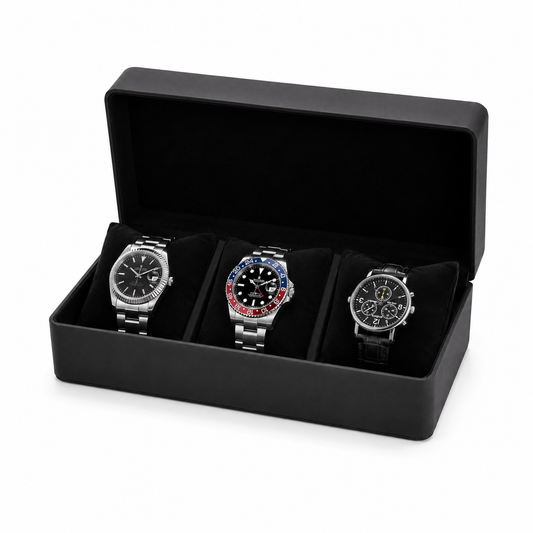 Etui en Cuir pour 3 montres